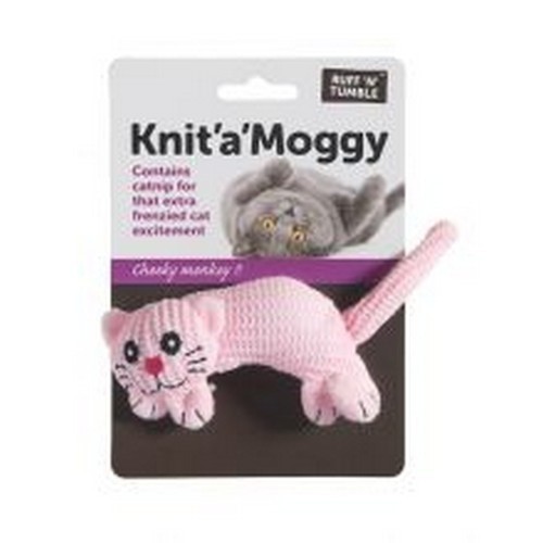 Juguete Knit A Moggy con hierba gatera para gatos color Rosa, , large image number null