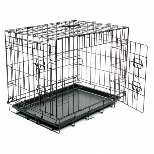 DUVO JAULA METAL NEGRA 2 PUERTAS (T-XL 107 x 71 x 77 CM)