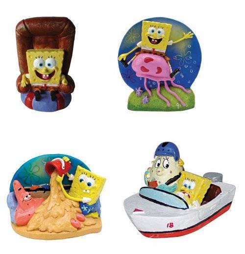 Figuras acuario Bob Esponja patricio calamardo sr. cangrejo arenita