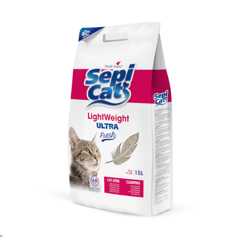 Imagen de Sepicat LightWeight Ultra Fresh arena aglomerante ligera para gatos