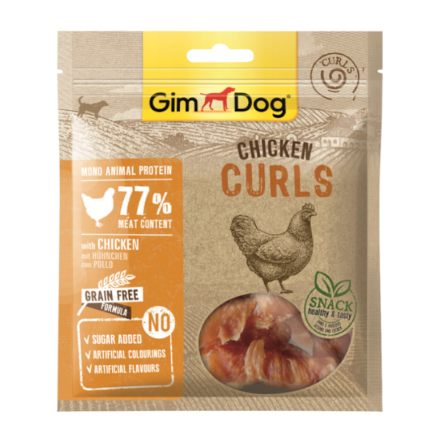 GimDog Curls de pollo snack para perros image number null