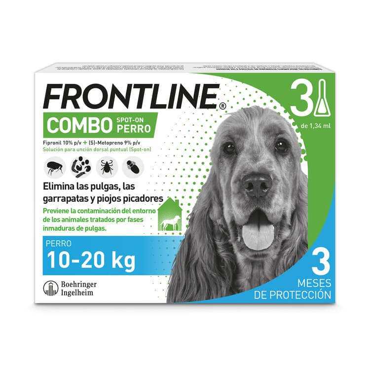 Frontline Combo Pipetas Antiparasitarias para perros medianos