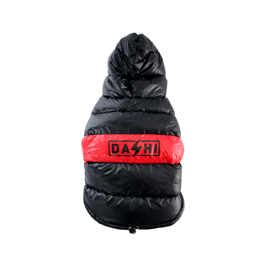 Anorak para perros Dashi Stripes Rojo & Negro Mediano