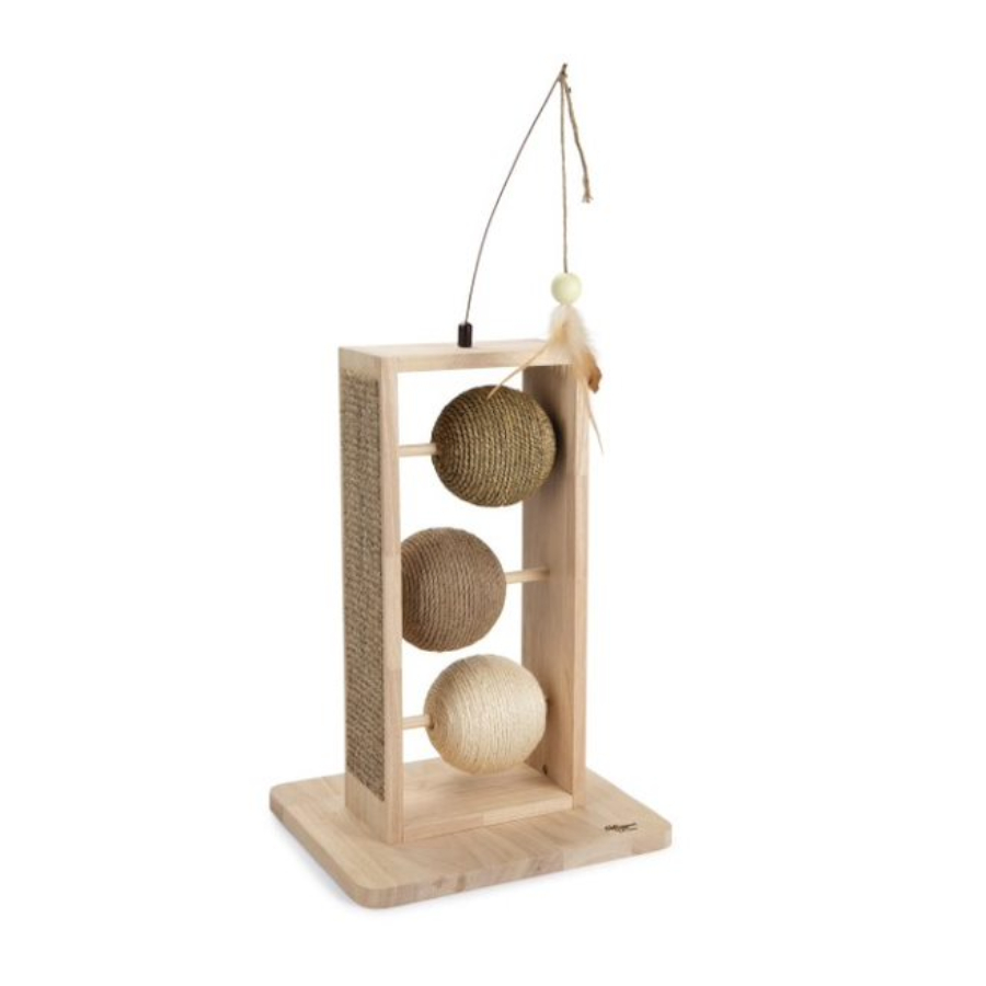 Designed by Lotte Lomax Esfera Juguete Interactivo de Madera para gatos