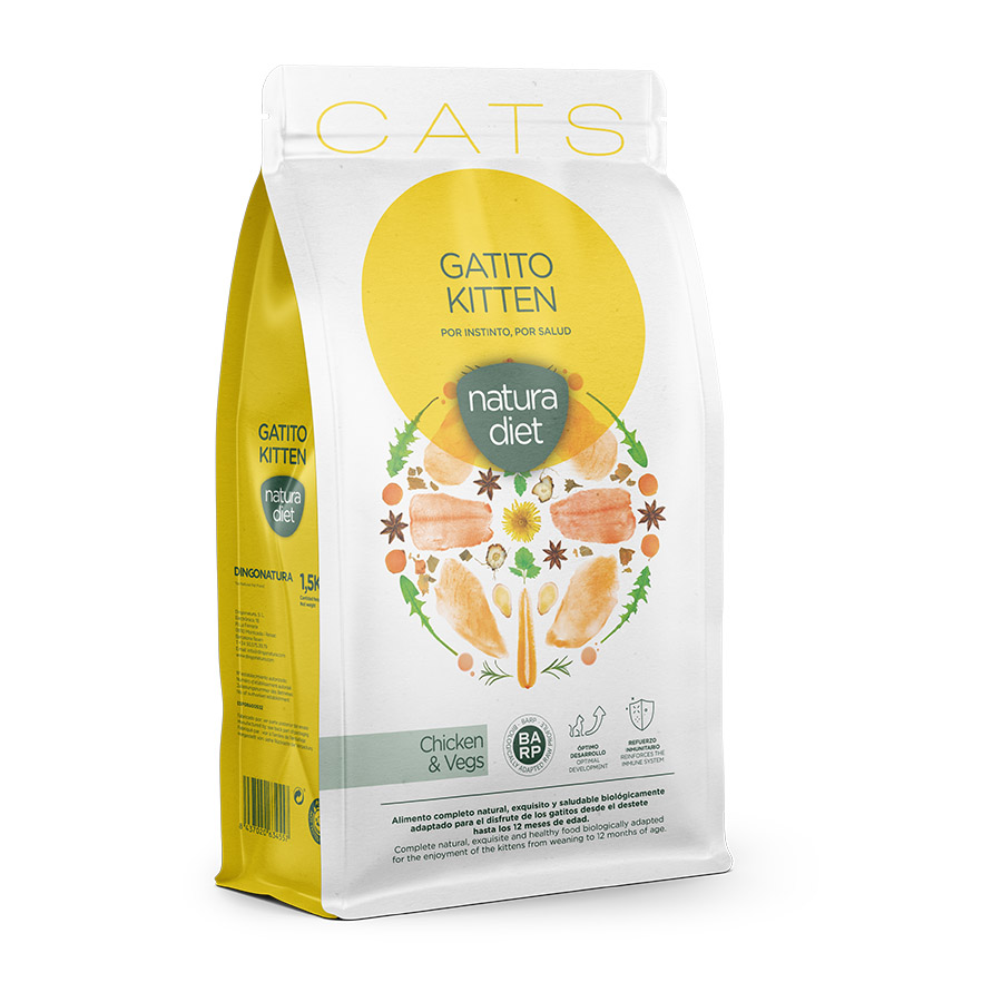 1.5 kg Natura Diet Kitten Pollo pienso para gatos