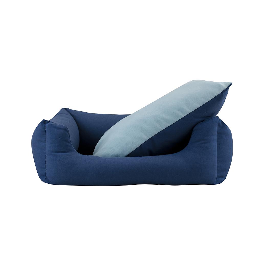 YAGU CUNA OXFORD AZUL-CELESTE (T-3  75 x 64 x 27 CM)