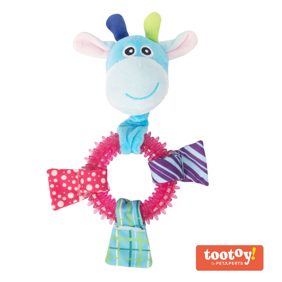 Tootoy! Chew Ring Giraffe mordedor para cachorros