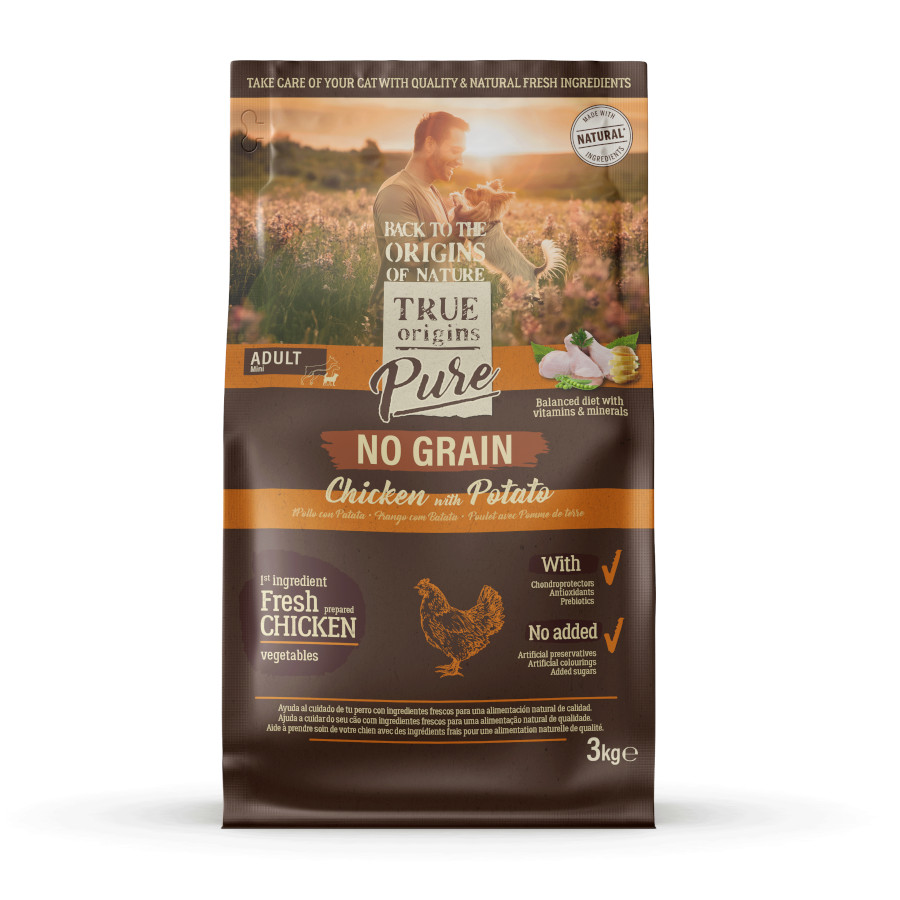 True Origins Pure Mini Adult Pollo pienso para perros