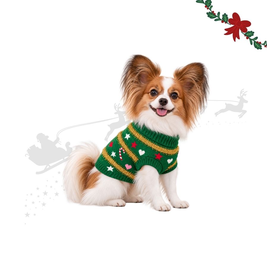 Wonder Christmas Jersey Árbol Navidad para perros
