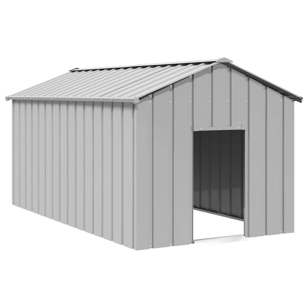 vidaXL Caseta para perros con techo acero galvanizado 131x101x102 cm