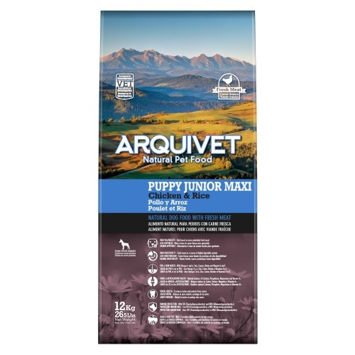 Arquivet junior maxi pienso para cachorros sabor Pollo y arroz