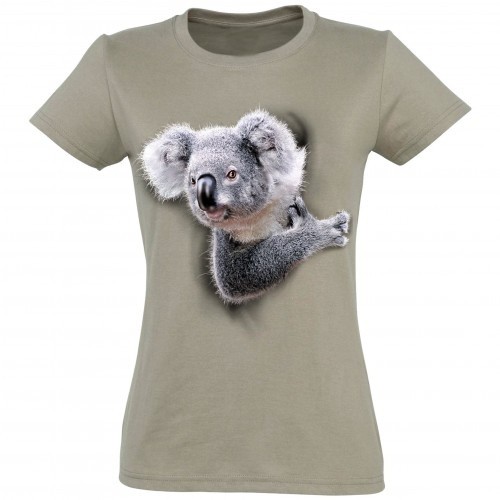 Camiseta Koala Mujer color BEIGE, , large image number null