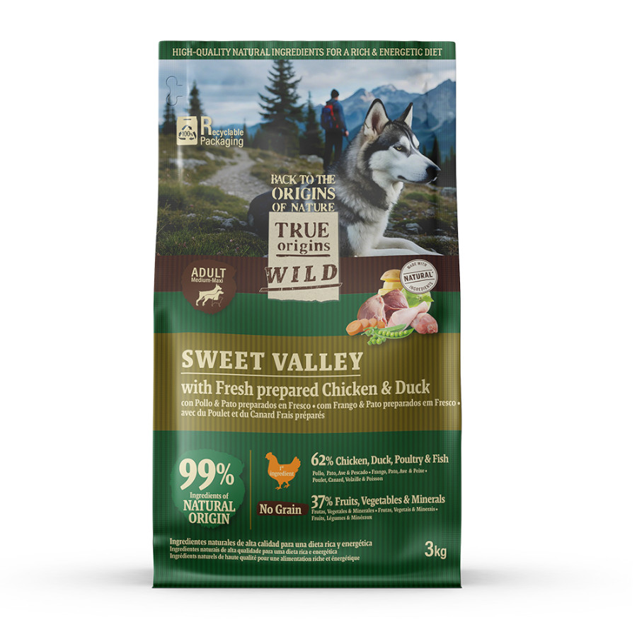 True Origins Wild Sweet Valley Pollo con Pato Pienso para perros