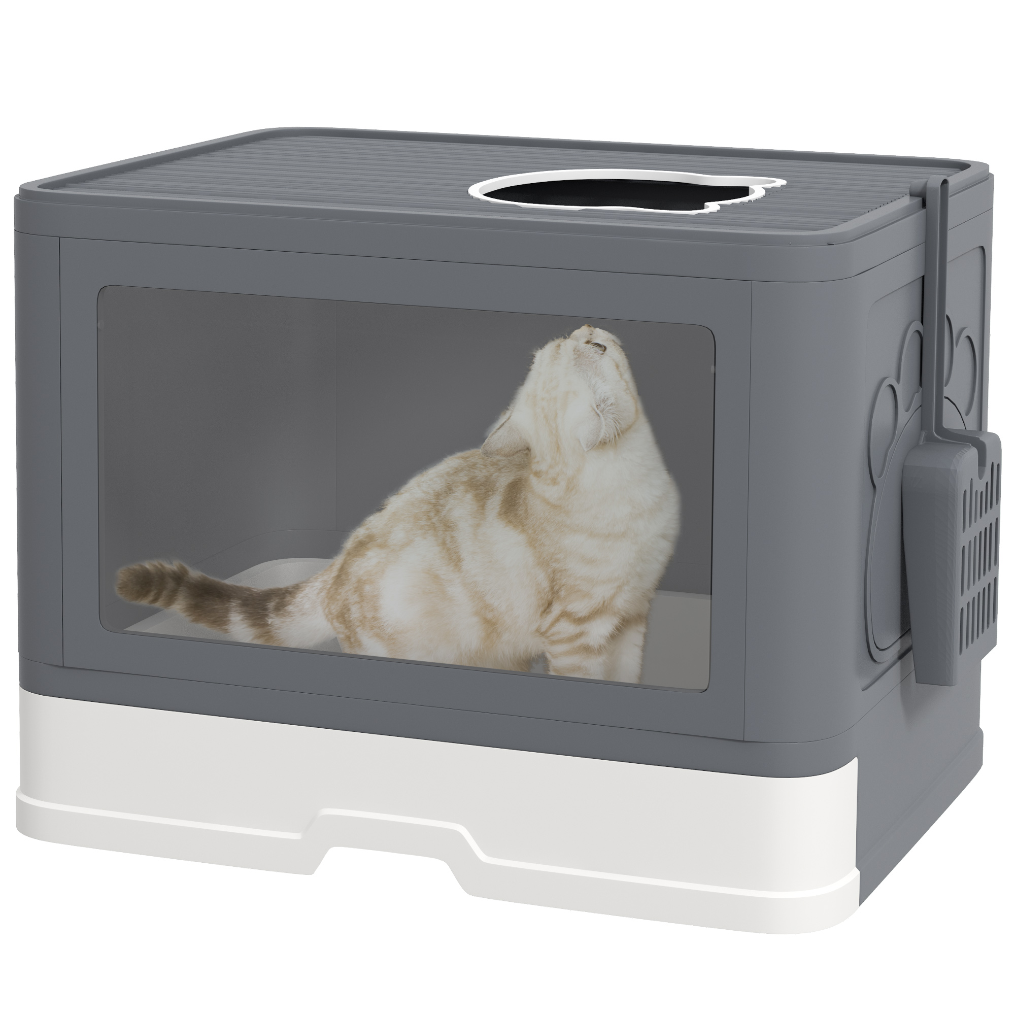 PawHut Arenero para Gatos Gris