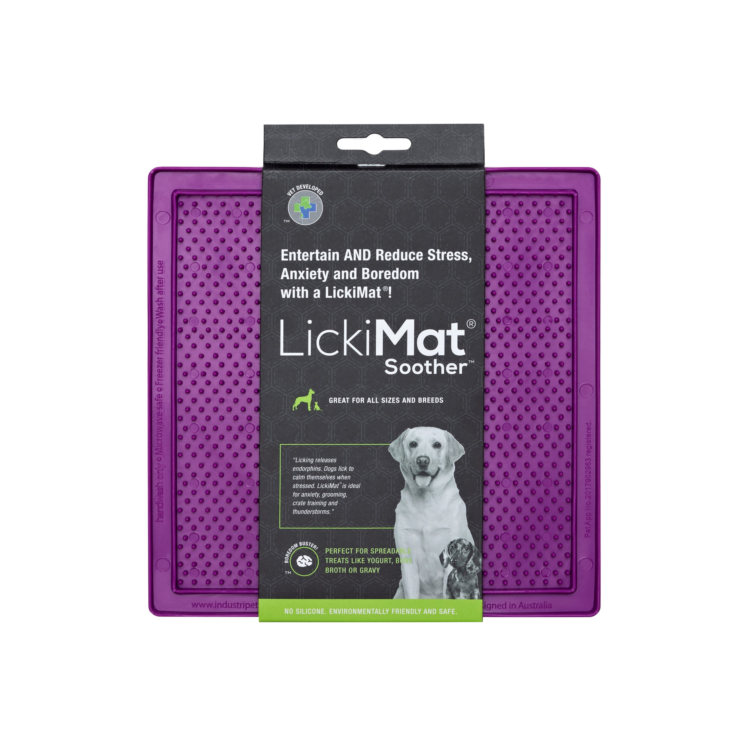 Comedero LickiMat Soother Classic Morado para perro