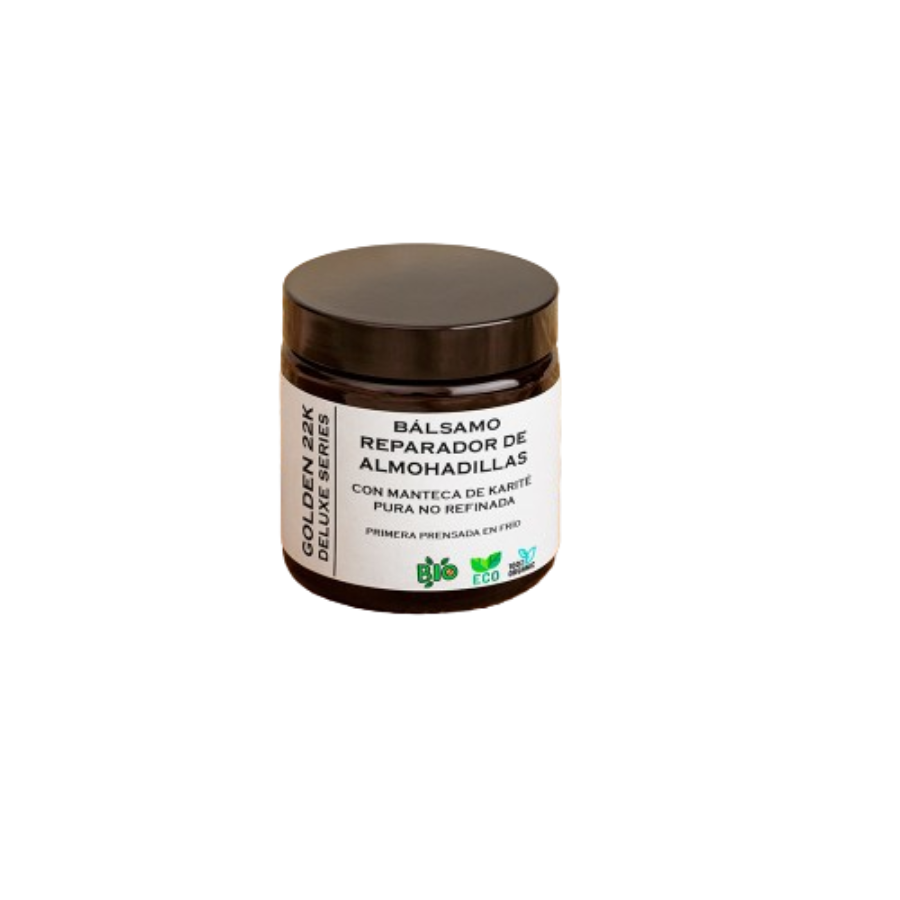 GOLDEN 22K BÁLSAMO REPARADOR / PROTECTOR DE ALMOHADILLAS PARA PERROS Y GATOS CON MANTECA DE KARITÉ PURA NO REFINADA. APTO PARA TRUFA Y CODOS.