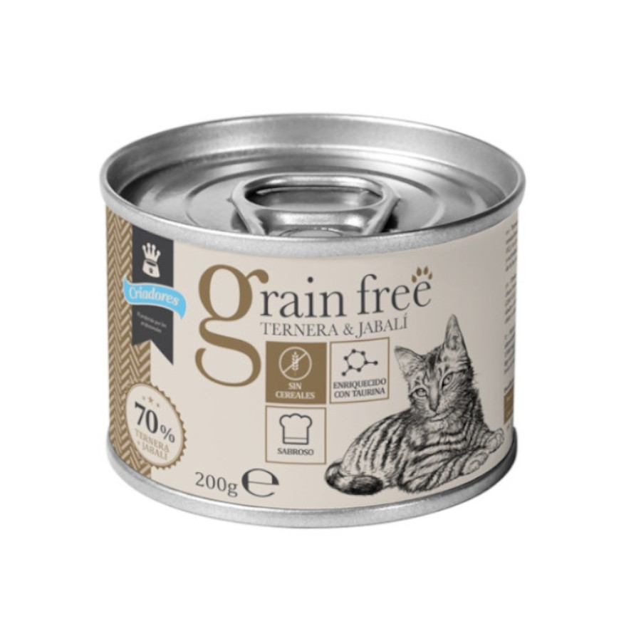 48 latas x 200 g Criadores Adulto Grain Free Ternera y Jabalí lata para gatos ¡Pack Ahorro!