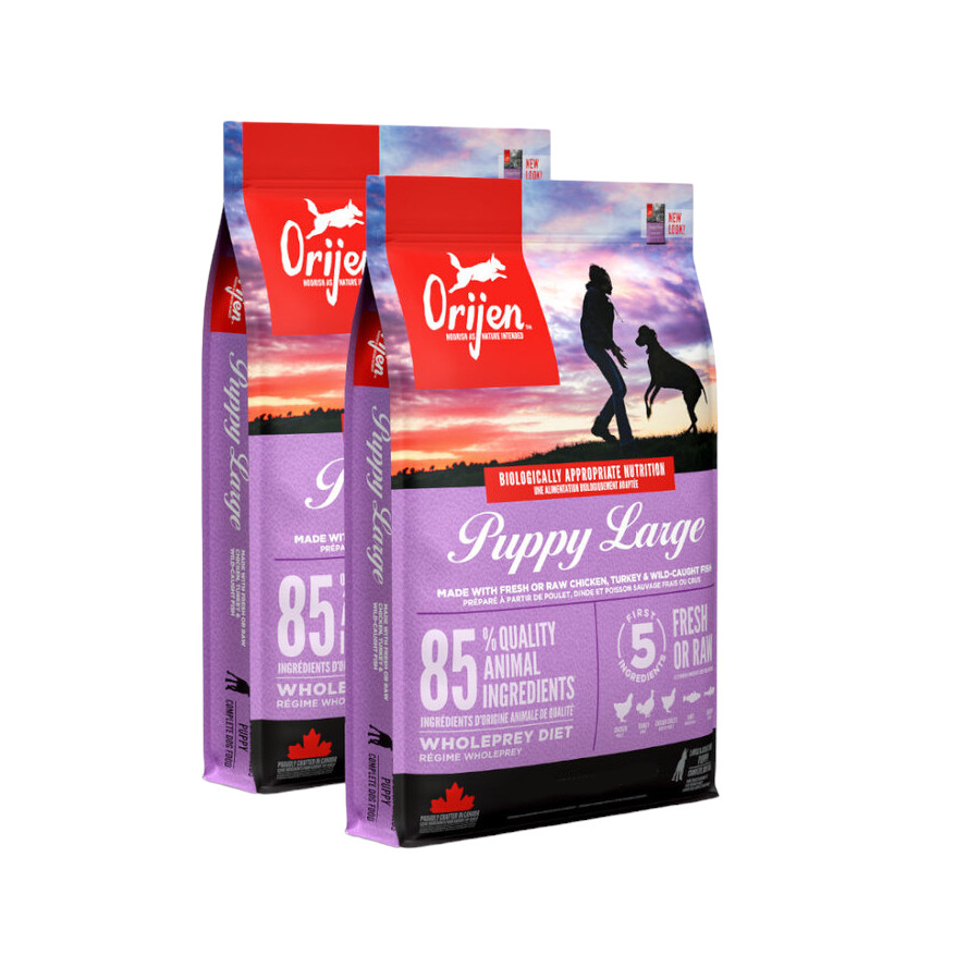 2 x 11 kg Orijen Puppy Large pienso para perros ¡Pack ahorro!