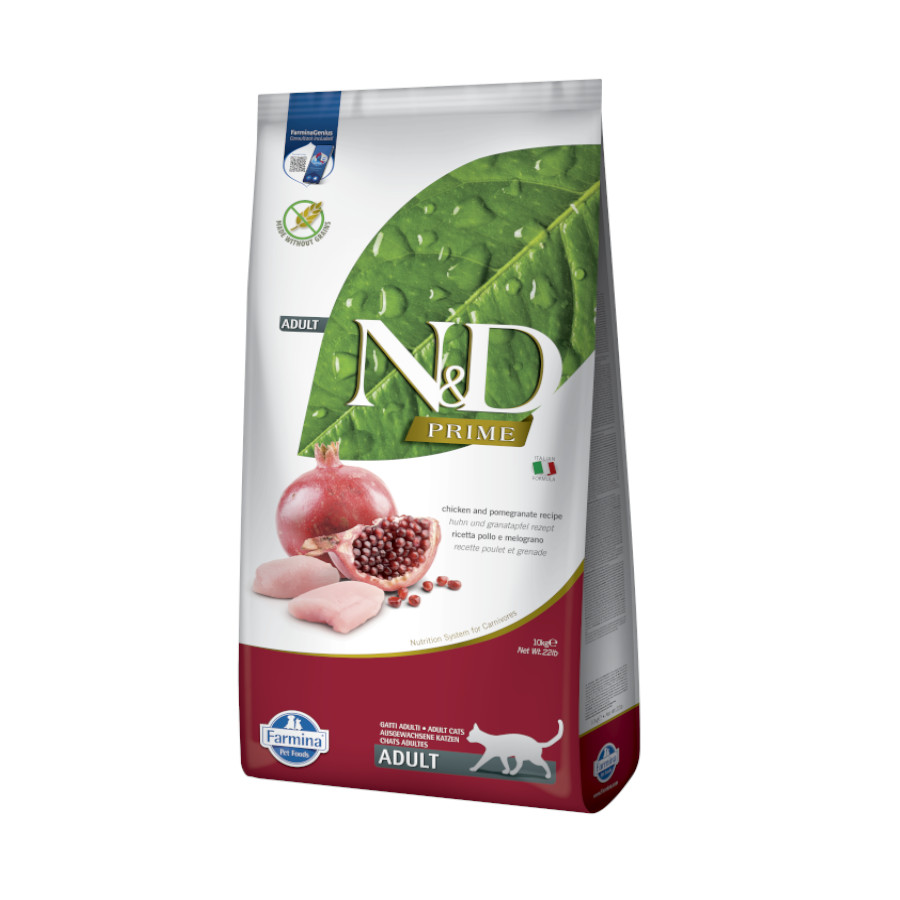 10 kg Farmina N&D Prime Adult Pienso Pollo y Granada para gatos