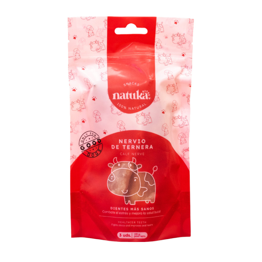 3 uds. x 120 g Natuka Nervio de Ternera para perros