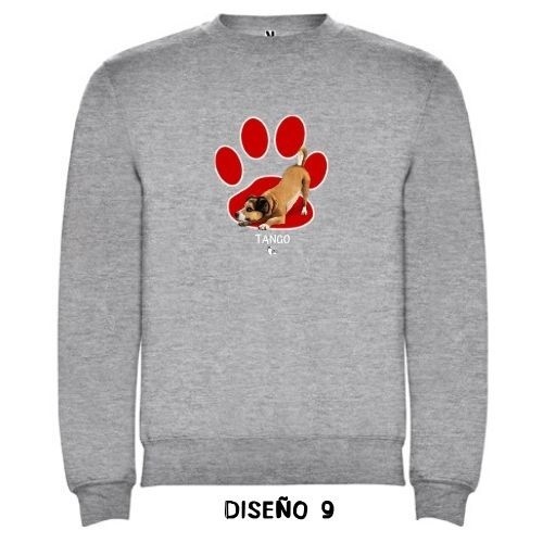 Sudadera con huella personalizable color Gris, , large image number null