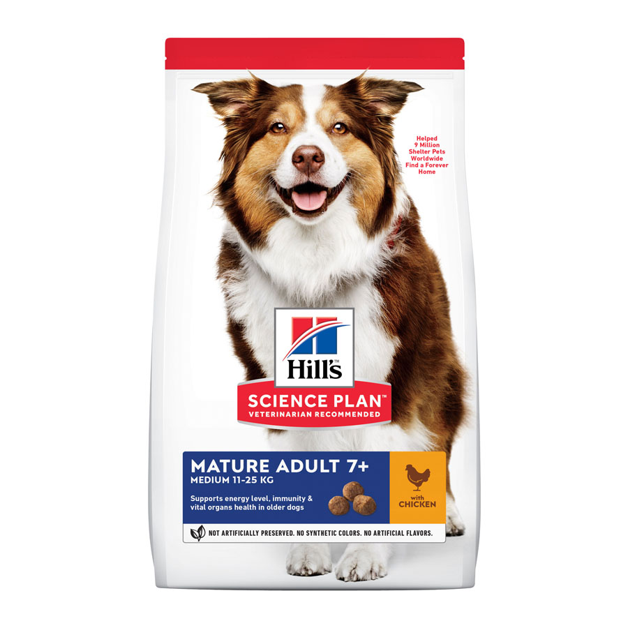 Hill's Medium Mature Adult Science Plan Pollo pienso para perros, , large image number null