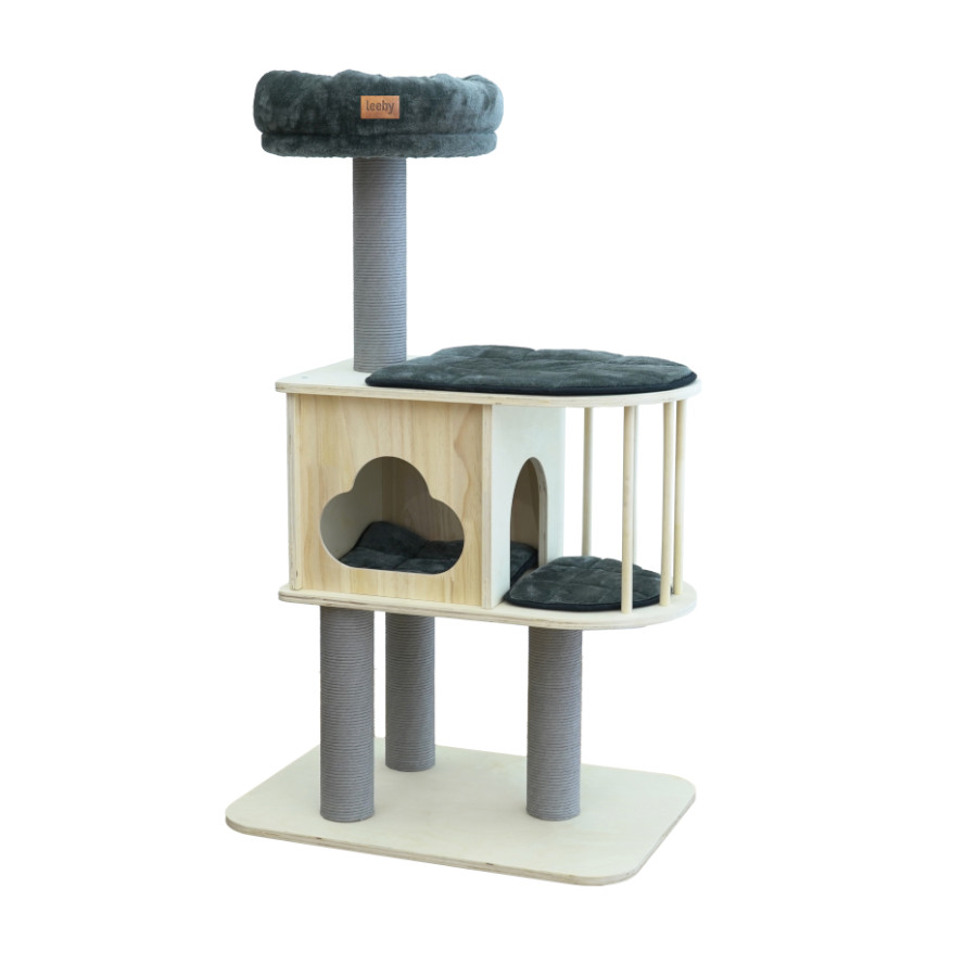 Leeby Cloud Collection torre rascador con cama nido para gatos