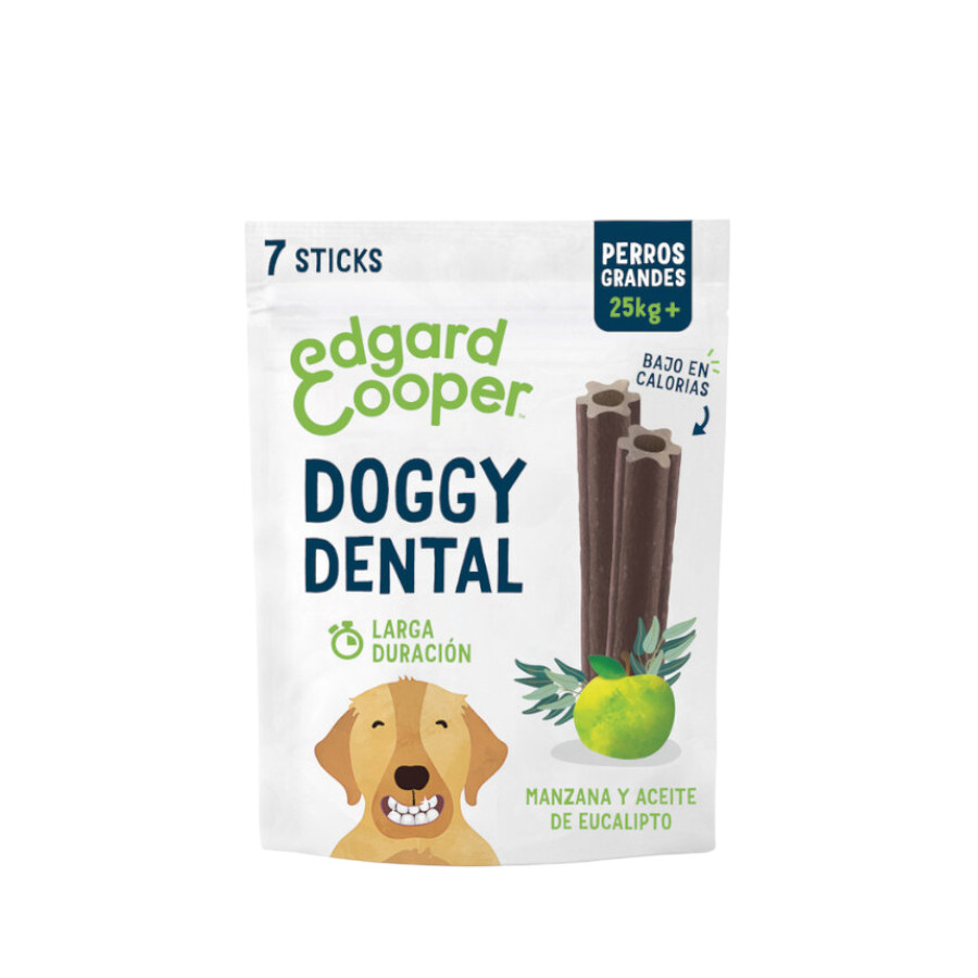 28 barritas Edgard & Cooper Barritas Dentales Manzana y eucalipto snack para perros grandes ¡Pack ahorro!