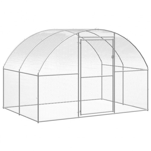 Vidaxl gallinero de exterior plateado para animales