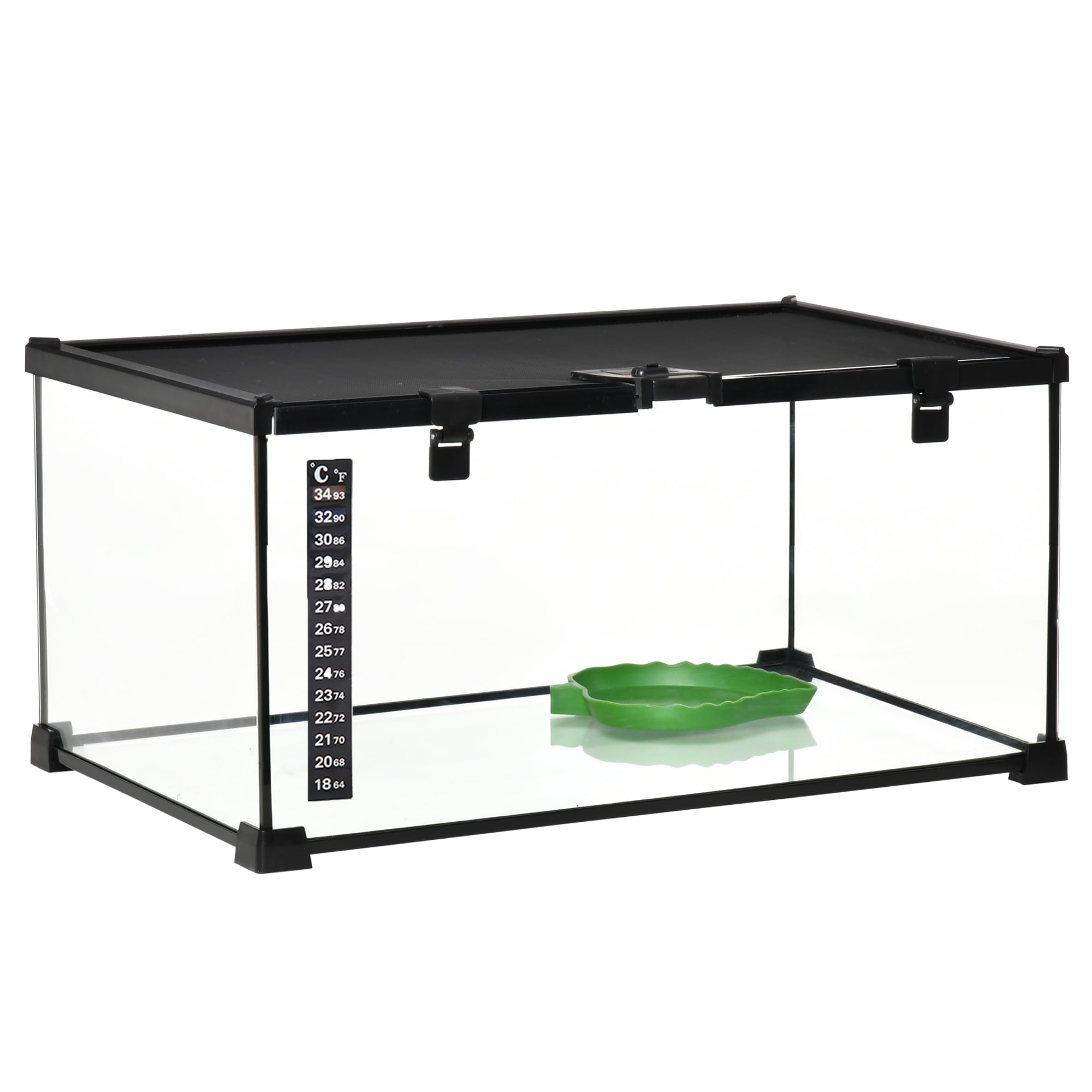 PawHut Terrario para Reptile Negro