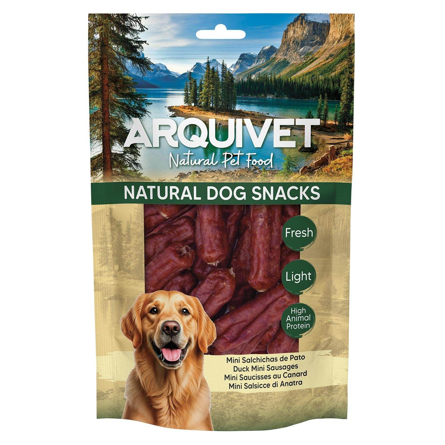 Snacks para perro – Mini salchichas de pato 100gr, Natural Dog Snacks – Arquivet