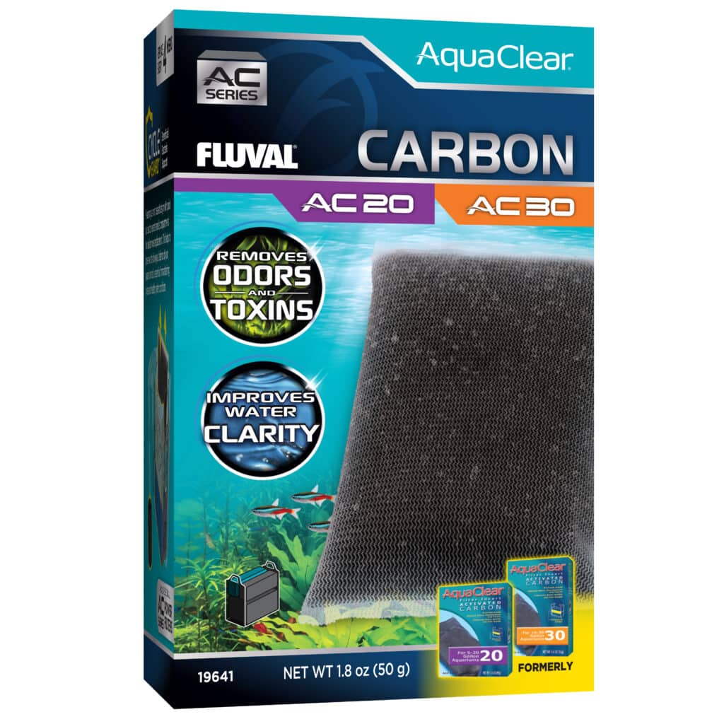 Carga Carbón Activo para filtros mochila para acuario Fluval AquaClear AC20/30,1pc