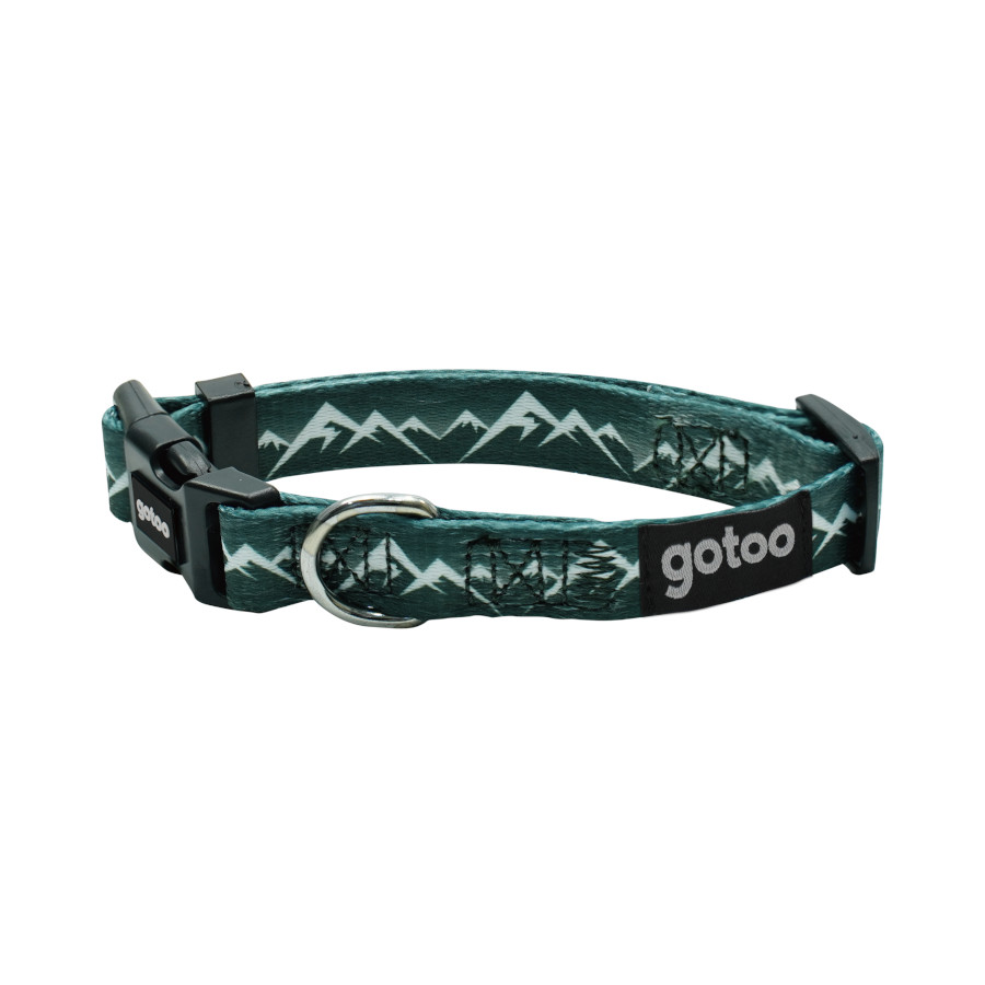 Gotoo Collar estampado verde para perros