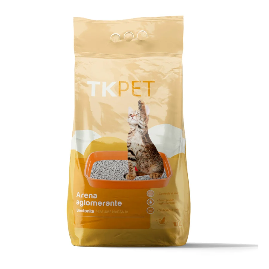 L TK-Pet Arena Aglomerante de Bentonita Natural con perfume de Naranja para gatos