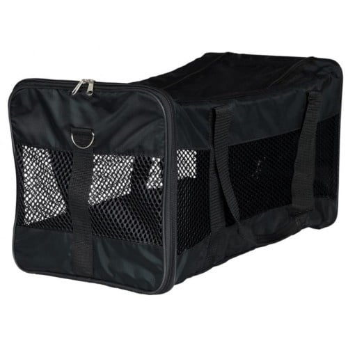 Transportín con mallas para mascotas color Negro