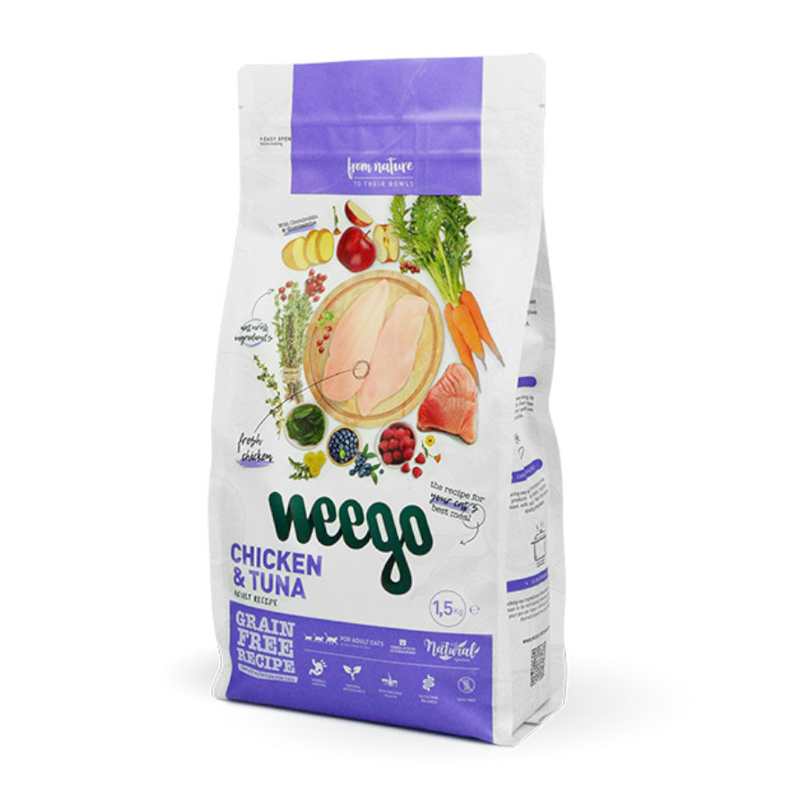 1.5 kg Weego Pollo y Atún pienso para gatos