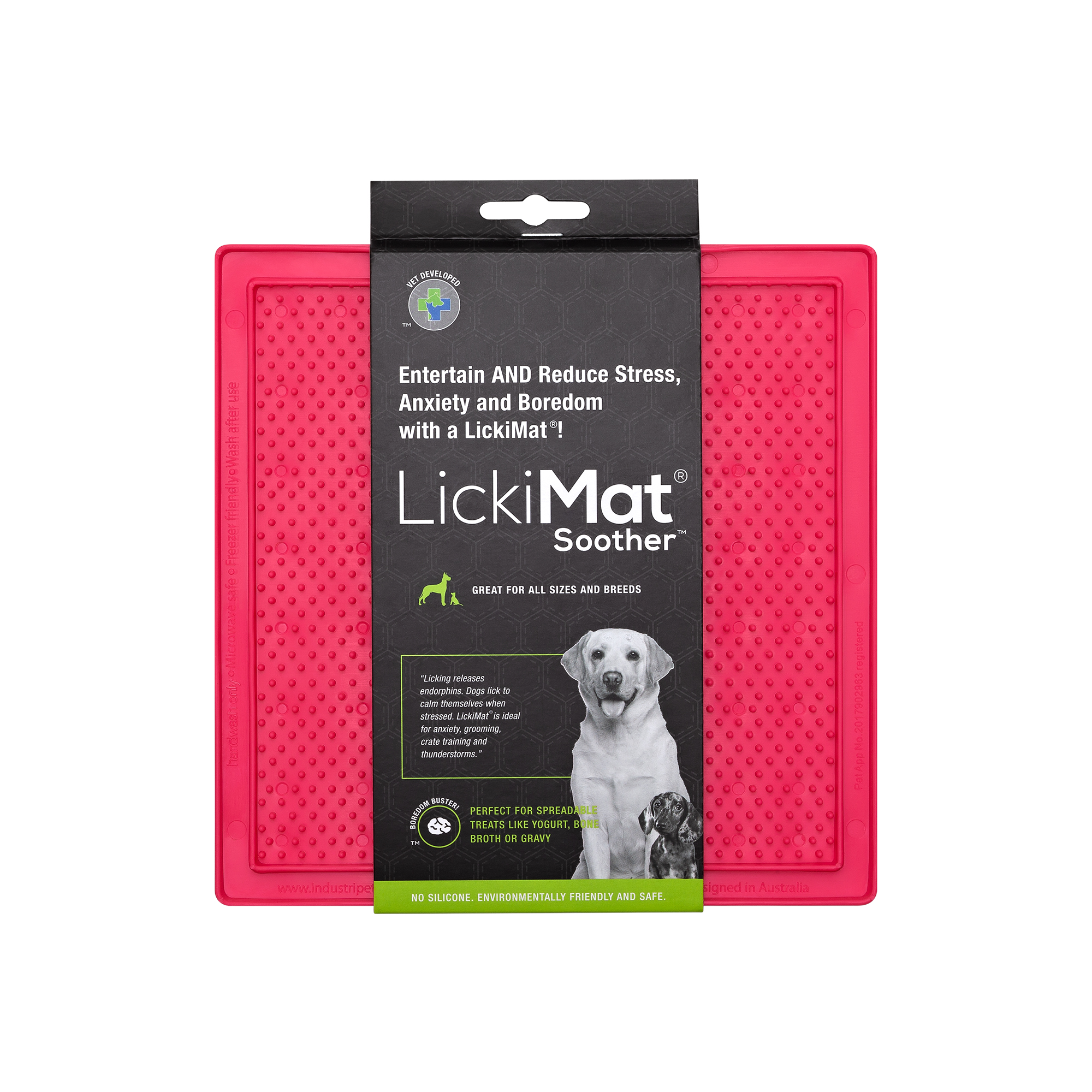 Comedero LickiMat Mini Soother Rosa para perro