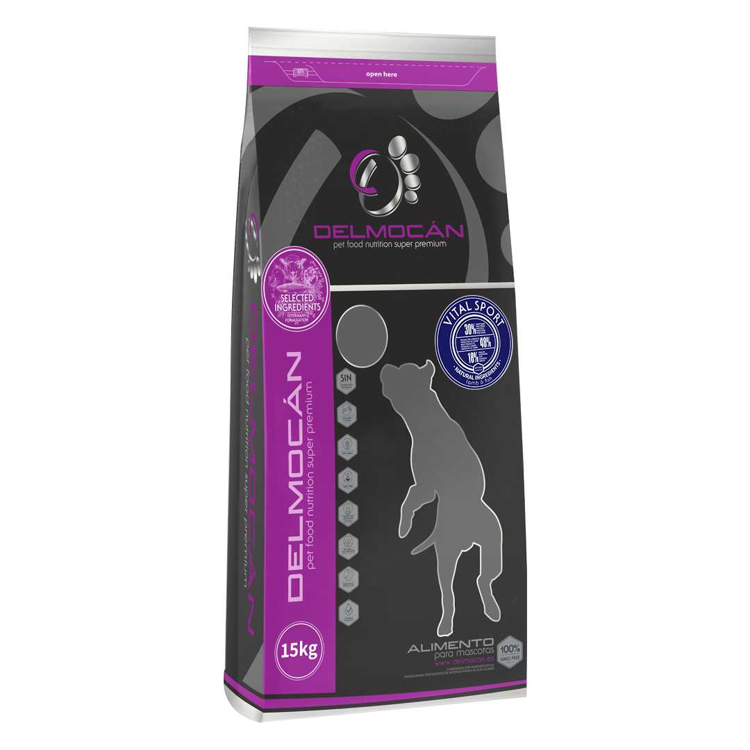 Pienso natural para perros VITAL SPORT (Cordero y Arroz) 48% productos cárnicos