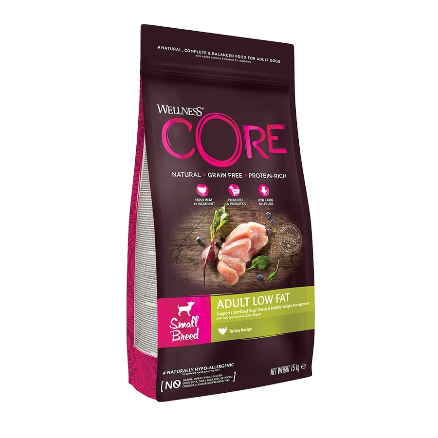 1.5kg Wellness Core Adult Small Healthy Pavo pienso para perros