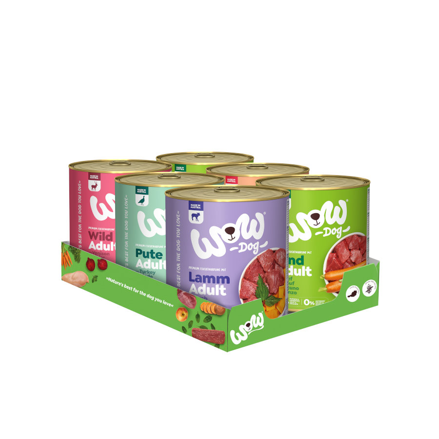 12 latas x 800 g Wow Food Adult lata para perros  ¡Pack ahorro!