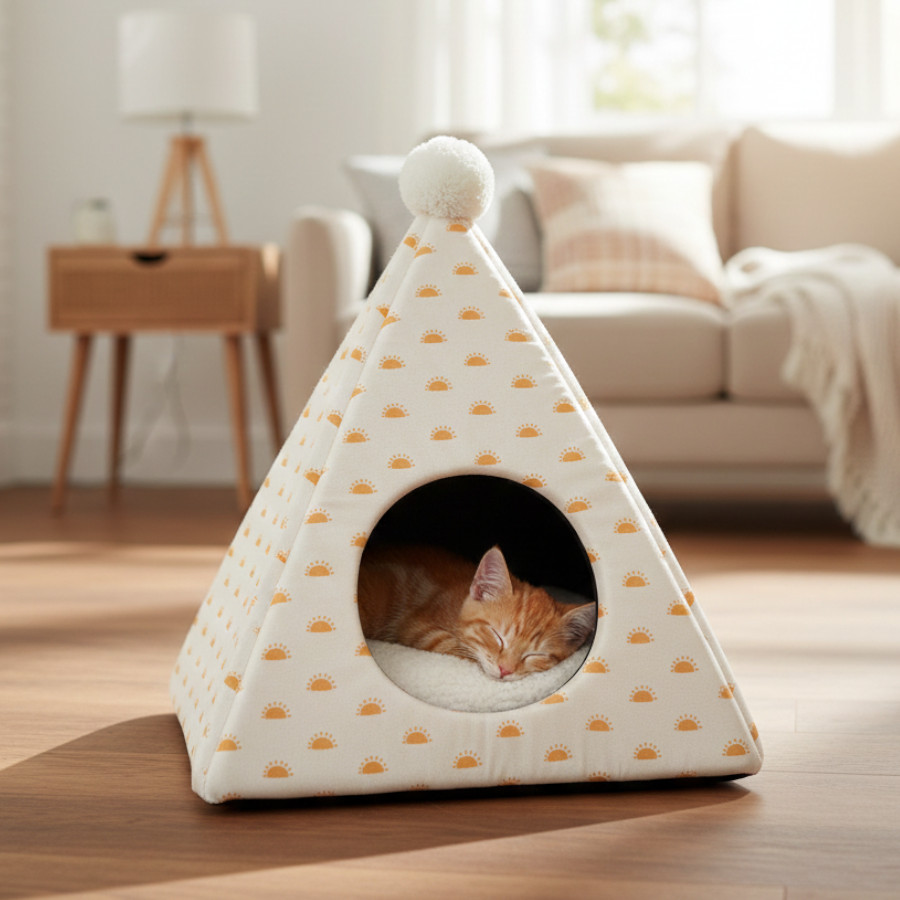 Leeby Cama Pirámide Sol para gatos