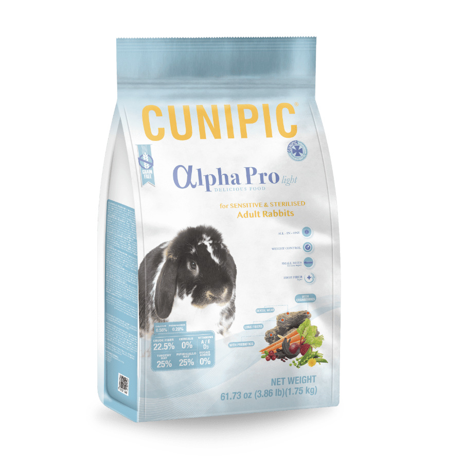 1.75 KG Cunipic Adult Alpha Pro Light & Sterilized pienso para conejos