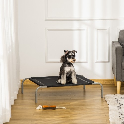 PawHut cama elevada color negro para perros