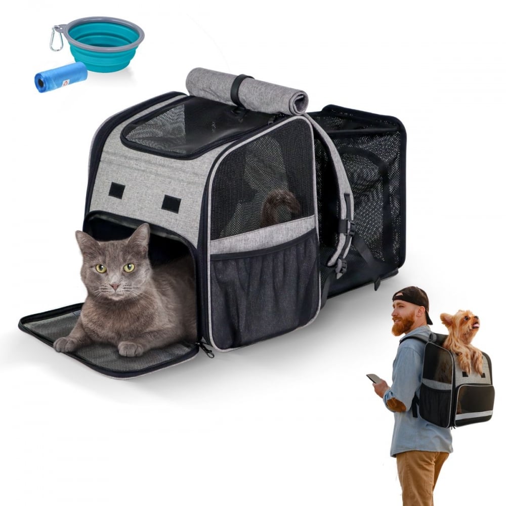 Mobiclinic Bolsa Transportín Extensible Mochila Plegable Ventilación Tula para mascotas