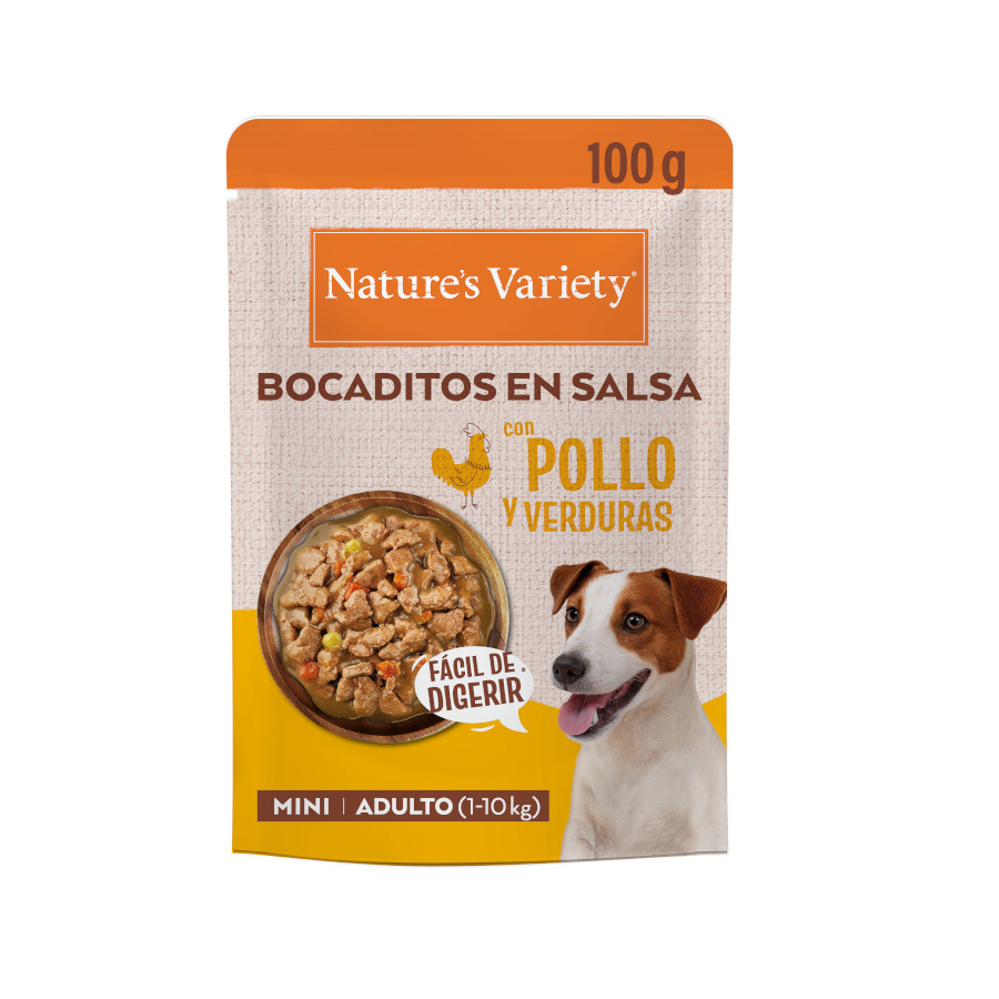Imagen de Nature's Variety Comida Húmeda Bocaditos en Salsa con Pollo y Verdura para Perros