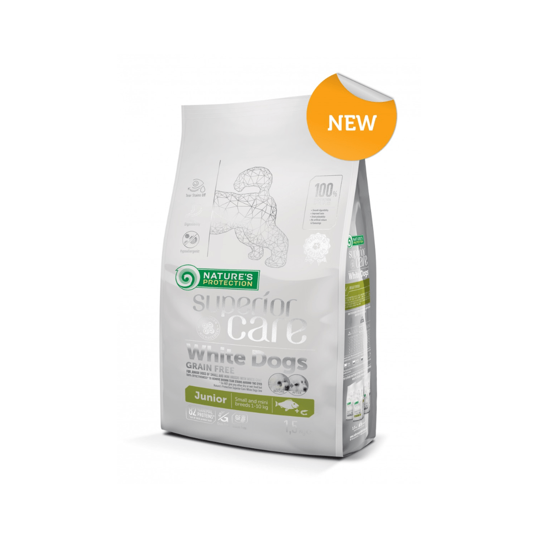 Nature´s Protection Cachorro Pequeño Sin Cereales Pescado Pelo Blanco 1,5 Kg