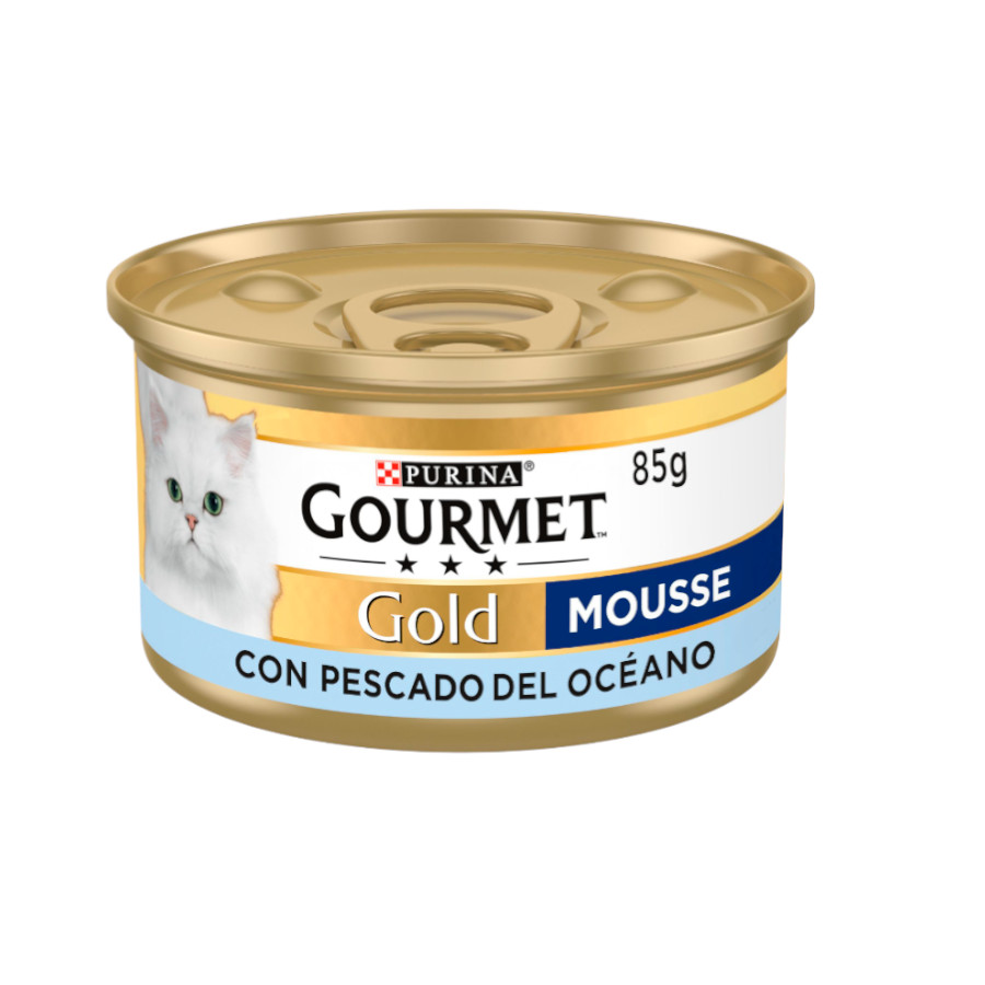 96 latas x 85 g Gourmet Gold Mousse de Pescados del Océano lata para gatos ¡Pack ahorro!