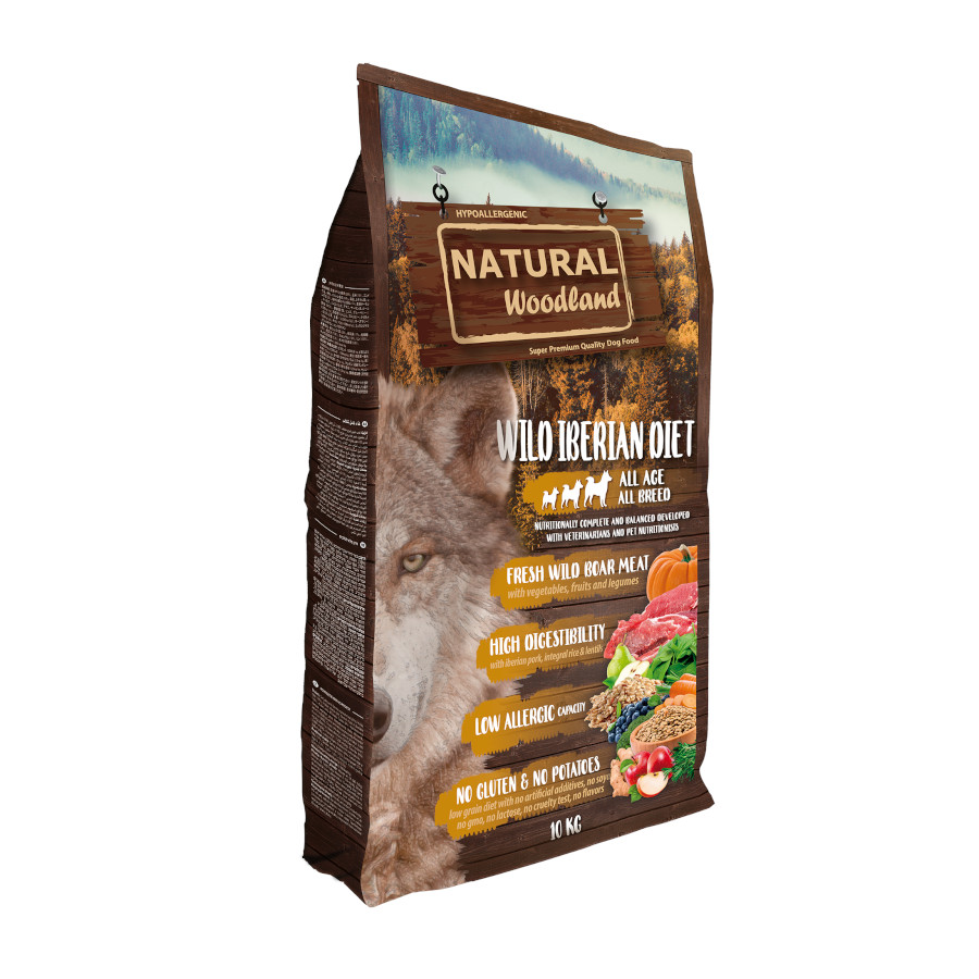 10 kg Natural Woodland Wild Iberian Diet Hypoallergenic pienso para perros