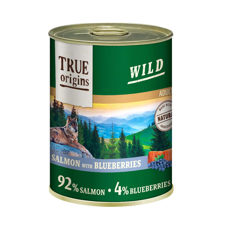 24 latas x 400 g True Origins Wild Adult Salmón lata para perros ¡Pack ahorro!