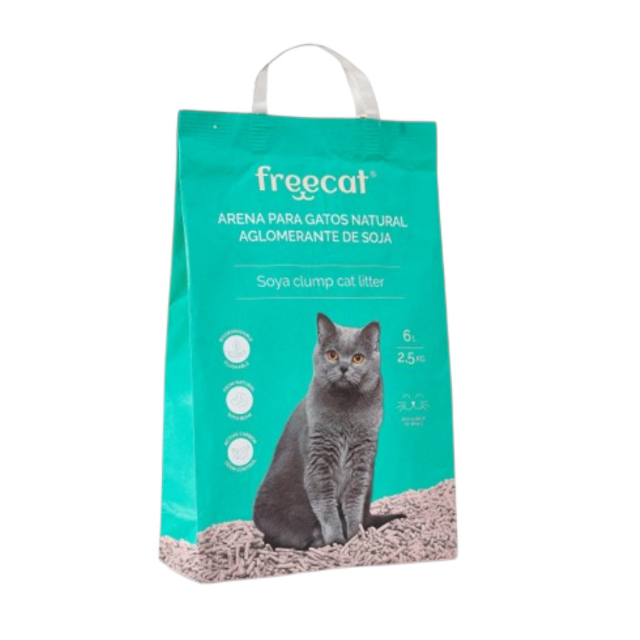 6 L Freecat Arena Aglomerante Natural Soja Lavanda para gatos